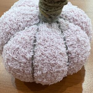 Chic Blush Textured Pumpkin Decor